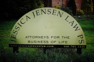 Jessica Jensen Law sign
