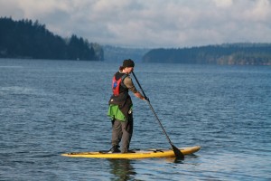 paddle boarding