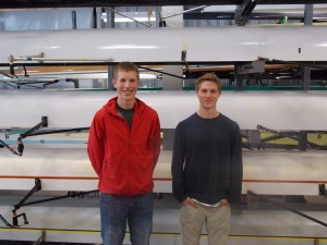 Corban Nemeth (left) and Walker Capra-Smith will be racing with on Saturday at the Windermere Cup.