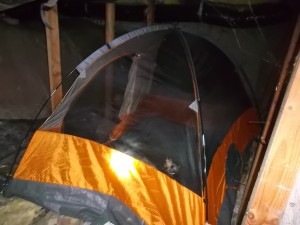 tent in crawlspace Boggs tent in crawl