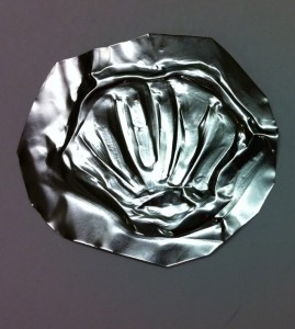 embossed seashell magnet