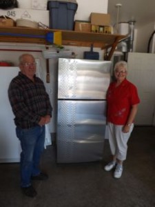 PSE customers William and Kathy Brown of Yelm, Wash., winner of Chillerator at PSE's Rock the Bulb in Yelm