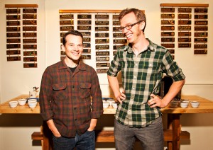 Oliver and Sam in front of cupping