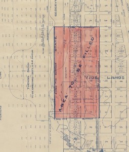 detail of Dredging plan from Washington State Archives 1924