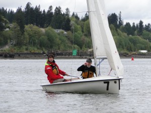 The composite high school sailing team gathers students from throughout Thurston County.  Photo courtesy Alex Dzinbal.