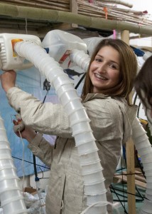 Tumwater High School students created the inner part of the whale.