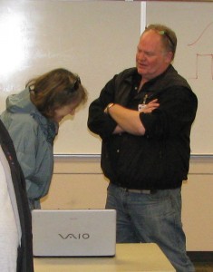 Brent Foster, of Northwest Infrared, chats with a Thurston County resident during a previous HEAT workshop.