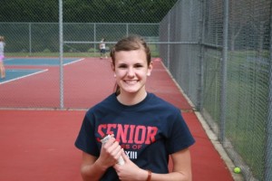 Madilyn Sayler is the Black Hills Wolves number one singles player.  She made the transition to single play after her doubles partner, Julie Hansen, graduated.
