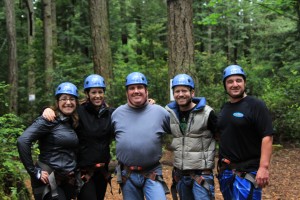 When not behind the keyboard, the ThurstonTalk team likes to hang out together, including a team bonding event at The Evergreen State College's rope course.