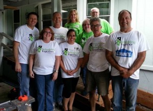 The team of volunteers who made the McCrosky's home safe and secure.