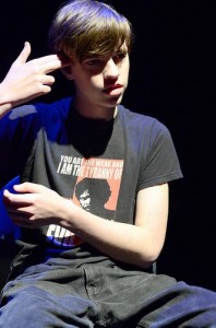 Ethan Bujeaud as Robert in "American Roulette" playing through November 24th at Capitol Playhouse. (Photo credit Michael Christopher)