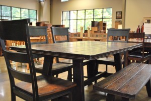 Woodshed Furniture includes a wide variety of dining choices featured in their month long dining sale.