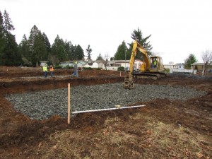 Site preparation has begun for the first 3 homes at Wood's Glen, a SPS Habitat for Humanity project.