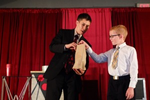 Magician Jeff Evans delights crowds with his tricks and illusions.