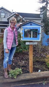 Eileen Connor, a retired school librarian, created a Little Free Library at the end of her driveway.