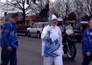 carrying olympic torch
