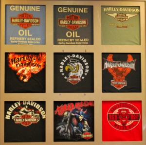 NW Harley T-shirt wall