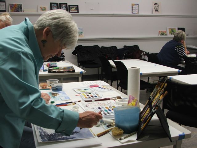 Panorama City Art Studio article - M. Oakley Painting panorama art