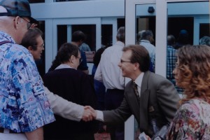 CEO John Setterstrom welcomes guests to the Lucky Eagle Casino during its opening 19 years ago.