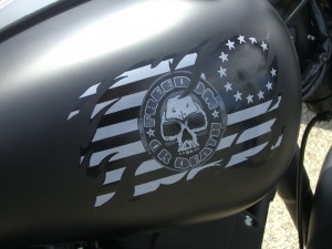 Skull design Forever Powder coating