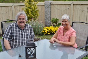 George with another happy Rob Rice Homeowner, Margie Plaquet