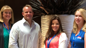 The Crime Stoppers team who made the trip to Austin, Texas. From the right, Robbi Wright (Chair), Dave Campbell (Sgt. Lacey Police Dept.), Shannon Bell (Business Director), Julie Major (Tip Soft Administrator).