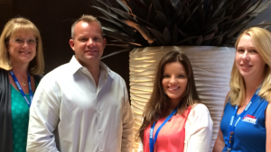 The Crime Stoppers team who made the trip to Austin, Texas.  From the right, Robbi Wright (Chair), Dave Campbell (Sgt. Lacey Police Dept.), Shannon Bell (Business Director), Julie Major (Tip Soft Administrator).