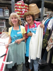 Longtime volunteers, and best friends, Linda and Arline can be found in the Olympia store every Wednesday.