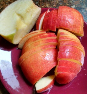 lunch apple sliced