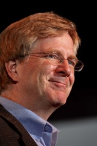 Travel expert Rick Steves speaks at The Washington Center for the Performing Arts on September 20.