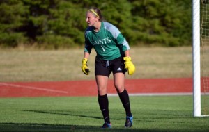 Saint Martin's University Women's Soccer goalie Sunny De Boer.