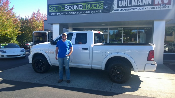 CJ Westcott with new truck south sound trucks