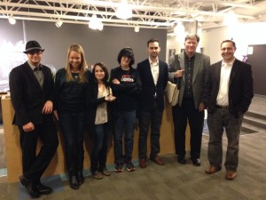 Saint Martin's University's Ethics Bowl Team - (l-r) Matthew Tietjen, Alyssa Hancock, Simone Smith, Evan Lake, Steven Smith, Father David Pratt, and Michael Artime, Ph.D.