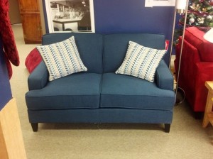 An attractive baize loveseat.  (Coaster Furniture,  $480)