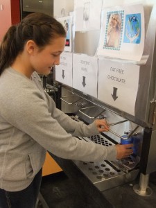 Milk dispenser at Washington Middle School in Olympia.