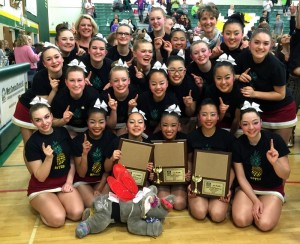 At the districts competition, the Cougarettes got first in every category they competed in. This is the fifth consecutive year they’ve been district champions.