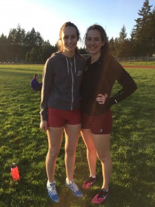 Hannah (left) and Haley (right) enjoy competing on the Capital High School Track and Field team together.