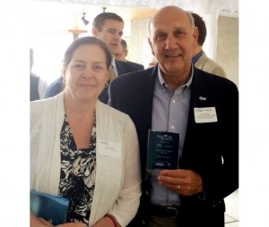 Don Sloma and his wife at the 2015 Health Care Champion awards ceremony June 16 where he was honored for his work with Thurston Thrives.