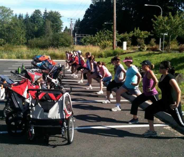 stroller strides mom kids postpartum workout olympia