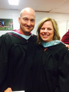 Woods, seen here with Capital High School teacher Jennifer Fabritius at the 2015 graduation ceremonies, says, “I will always be working in some capacity to make a positive impact on kids.”