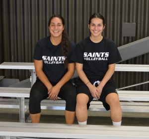 High school teammates at North Thurston, Julia Wabinga (left) and Elizabeth Colon are back on the court together at Saint Martin's University.