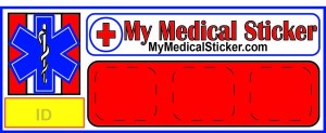 My Medical Sticker is like a customizable medical bracelet for your vehicle. The base sticker can hold three different conditions, such as diabetic, PTSD, or prescription allergies. My Medical Sticker even adapts to temporary conditions, like pregnancy. 