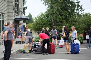 Move-in was quick thanks to help from upperclassmen, monks, faculty and staff.