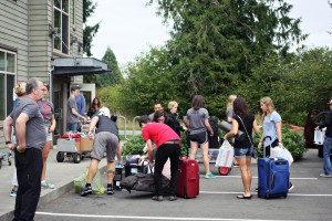 Move-in was quick thanks to help from upperclassmen, monks, faculty and staff.
