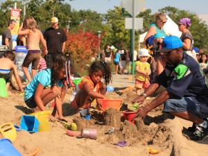 Sand in the City is a weekend-long free held at the Hands On Children's Museum in downtown Olympia.