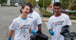 Evergreen students pitch in throughout the county on the United Way's Day of Caring.