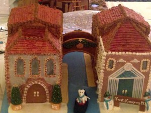 sidewalk gingerbread village