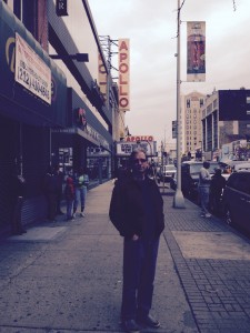 A love of music is an important part of Capital High School's new Assistant Principal, Gordon Chamberlain, seen here in front of the Apollo Theater in New York.