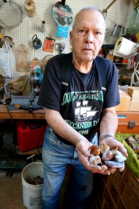 Finding, polishing, and sharing rocks is Ken Nelsen's passion. 