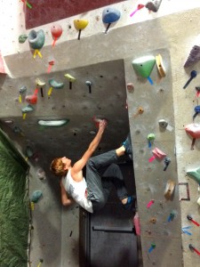 Bouldering is Patrick's preferred form of climbing, a style involving no ropes or harnesses.